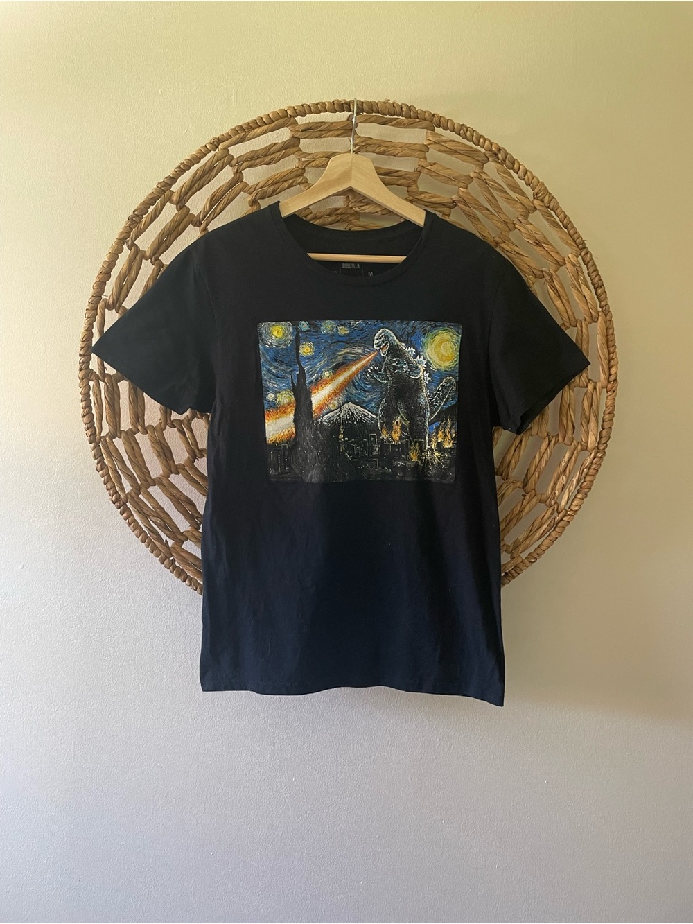 Black Graphic Godzilla Short-Sleeve Men’s T-Shirt